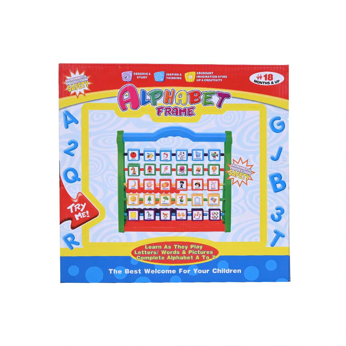 Kids Early Learning Alphabet And Number Frame Educational Toy