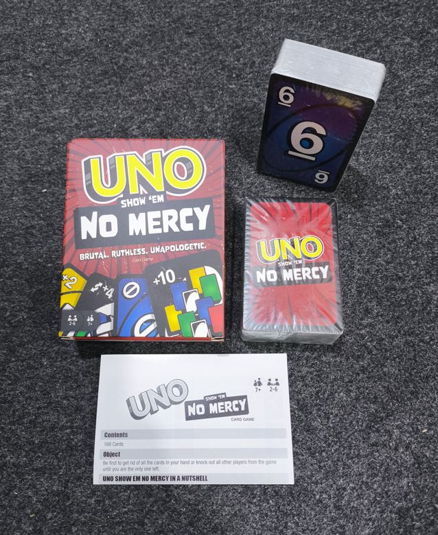 UNO Show 'Em No Mercy Cards Game with tougher rules and penalties