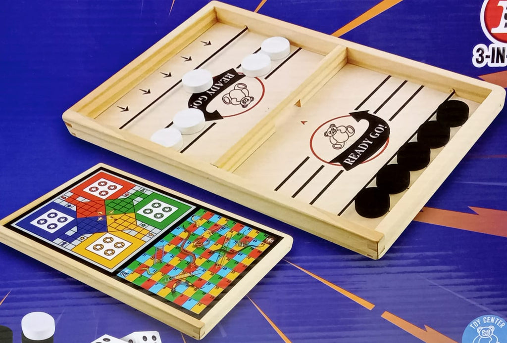 Pucket + Ludo game 3 IN 1 toy for kids