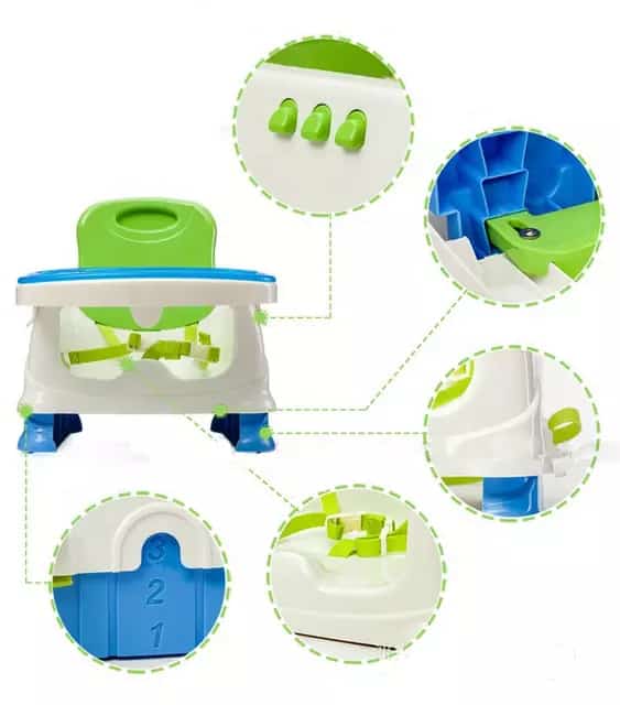 Baby Booster Seat, High Feeding Chair with 3 Safety Point