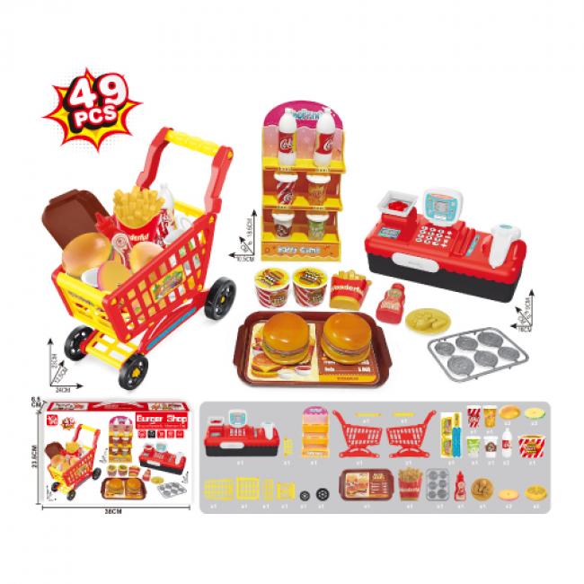 Toy Burger Shop Play Set
