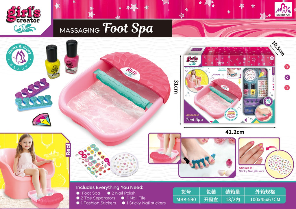 Kids Foot Spa – Fun Bubble Massage Pedicure Play Set