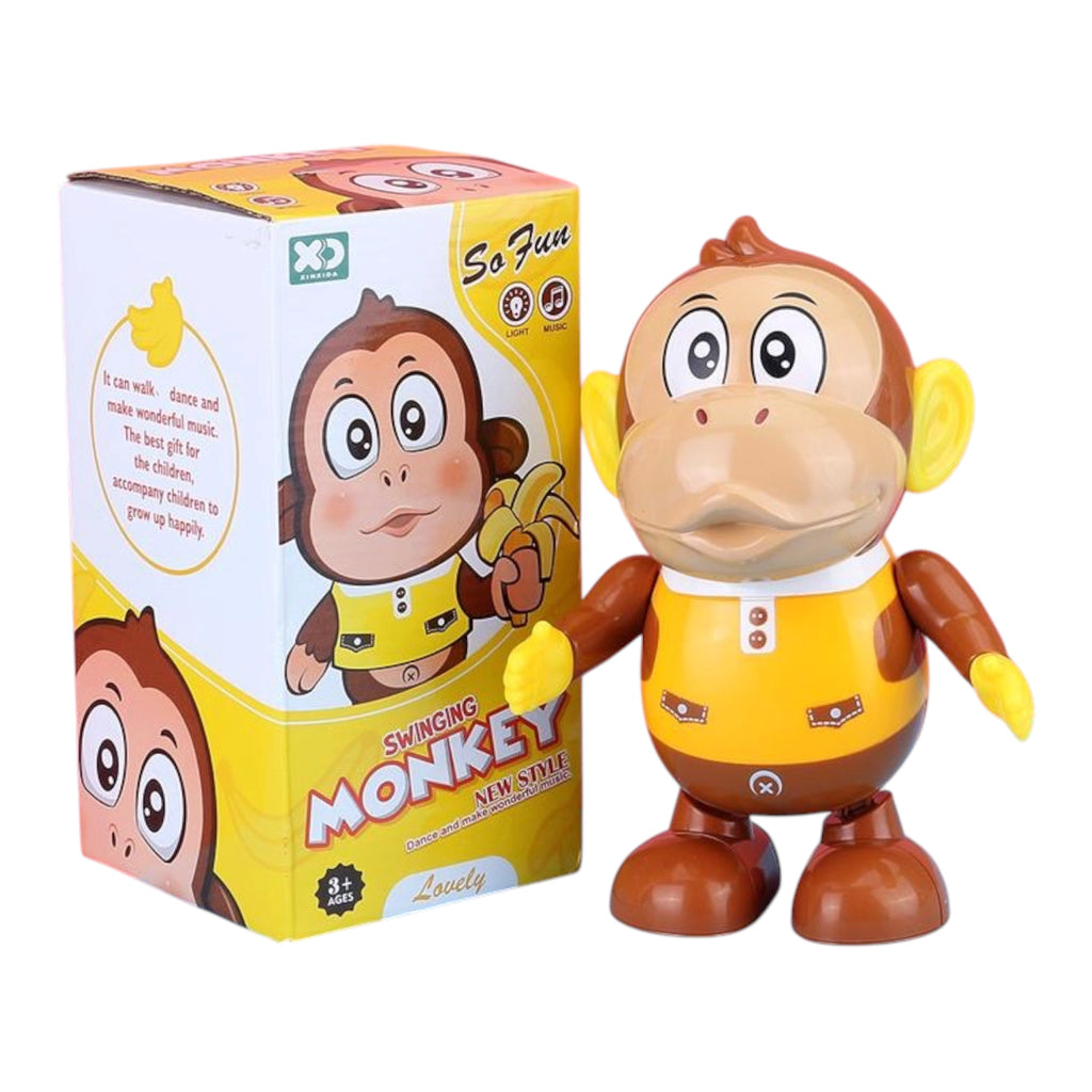 Electric Dancing And Singing Swinging Monkey Toy With Led Lights & Music