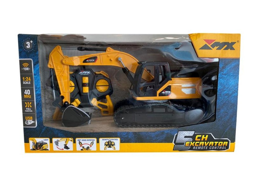 Remote control RC excavator with light effects
