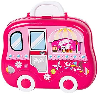 Toys N Smile Beauty Makeup Pretend Play Toy Set for Girl with Makeup Accessories and Carry Suitcase,Plastic,Multi color(Pack of 19 pcs)