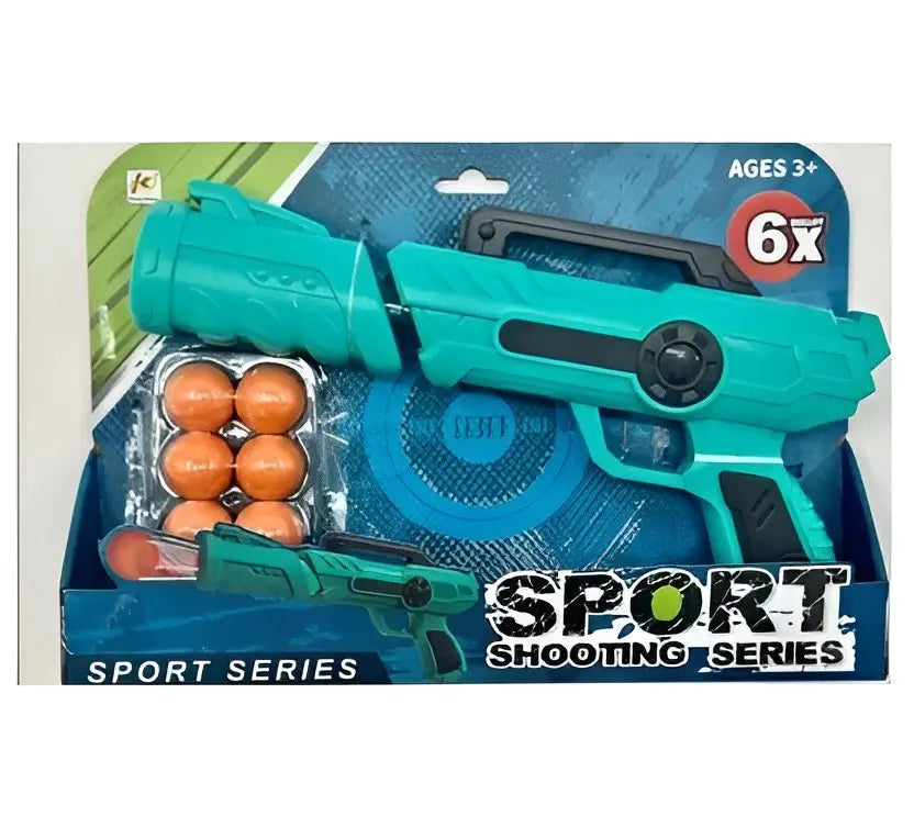 Children's pump-action gun with balls