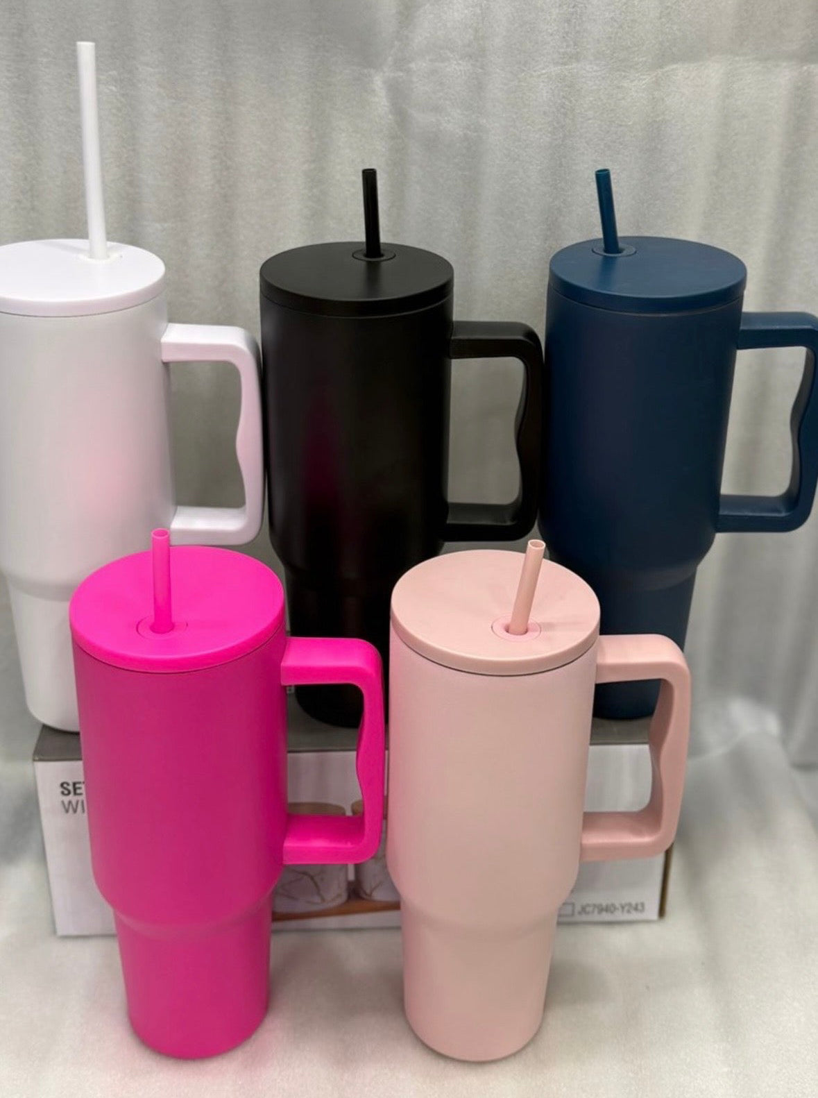 MSZM Original 40oz Premium Insulated Tumbler with Handle & Straw 26.4