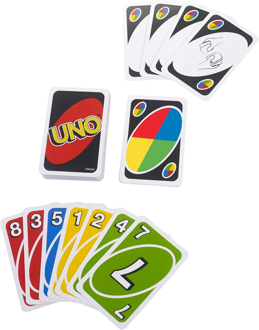 Mattel Games UNO Deluxe Card Game for with 112 Card Deck, Scoring Pad and Pencil, Kid Teen & Adult Game Night for 2 to 10 Players, Makes a Great Gift for 7 Year Olds and Up