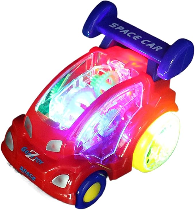 Générique Dynamic Stunt Car, Motorized LED Toy, Rotating Toy, Powered Model Vehicle, Preschool Sensory, Rotating Electric Vehicles for Engaging, Educational Fun at Home
