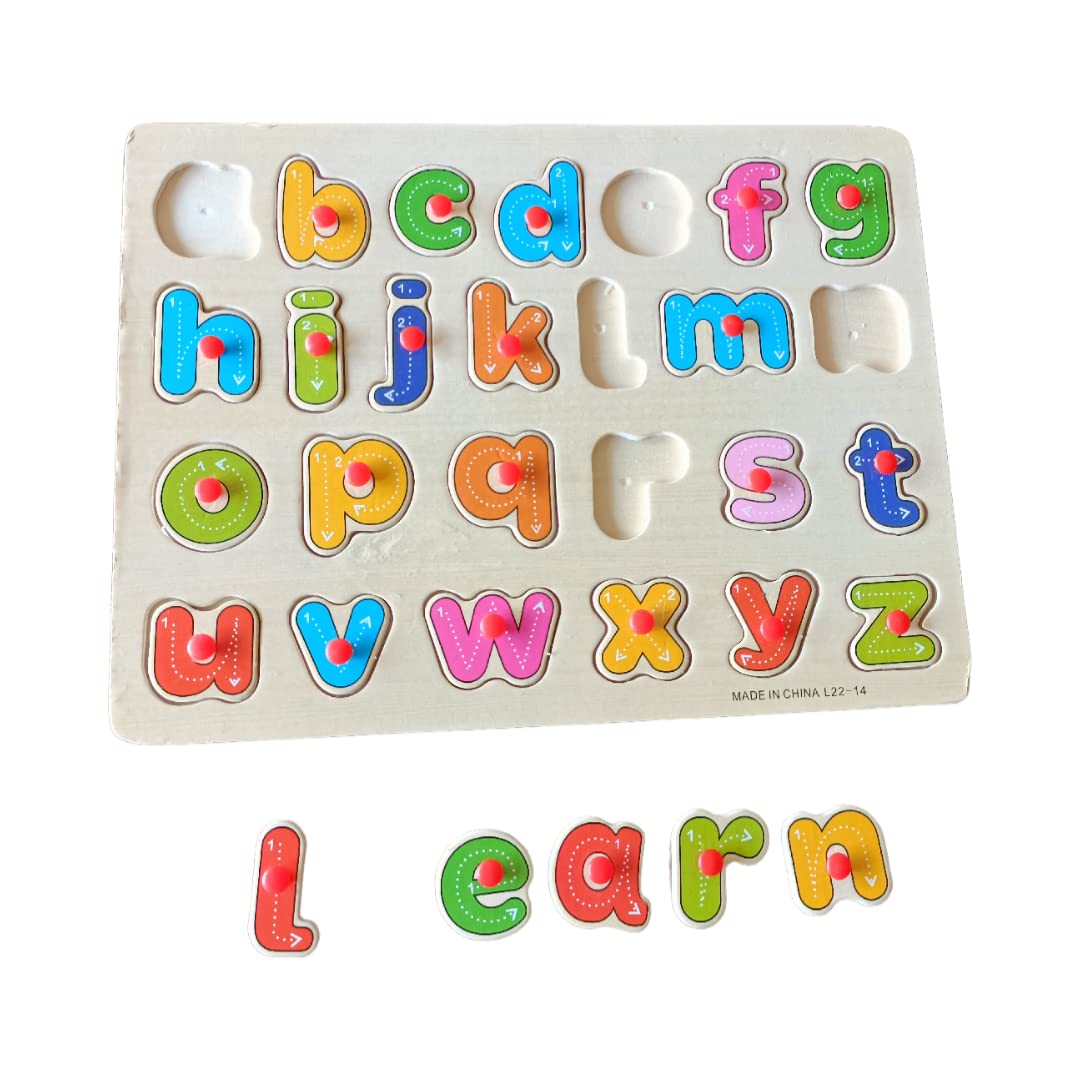 Blue Lotus Small Alphabet Letters Puzzle Tracing Board Games | Learning and Educational Toys for Kids 3+ Years (Green)