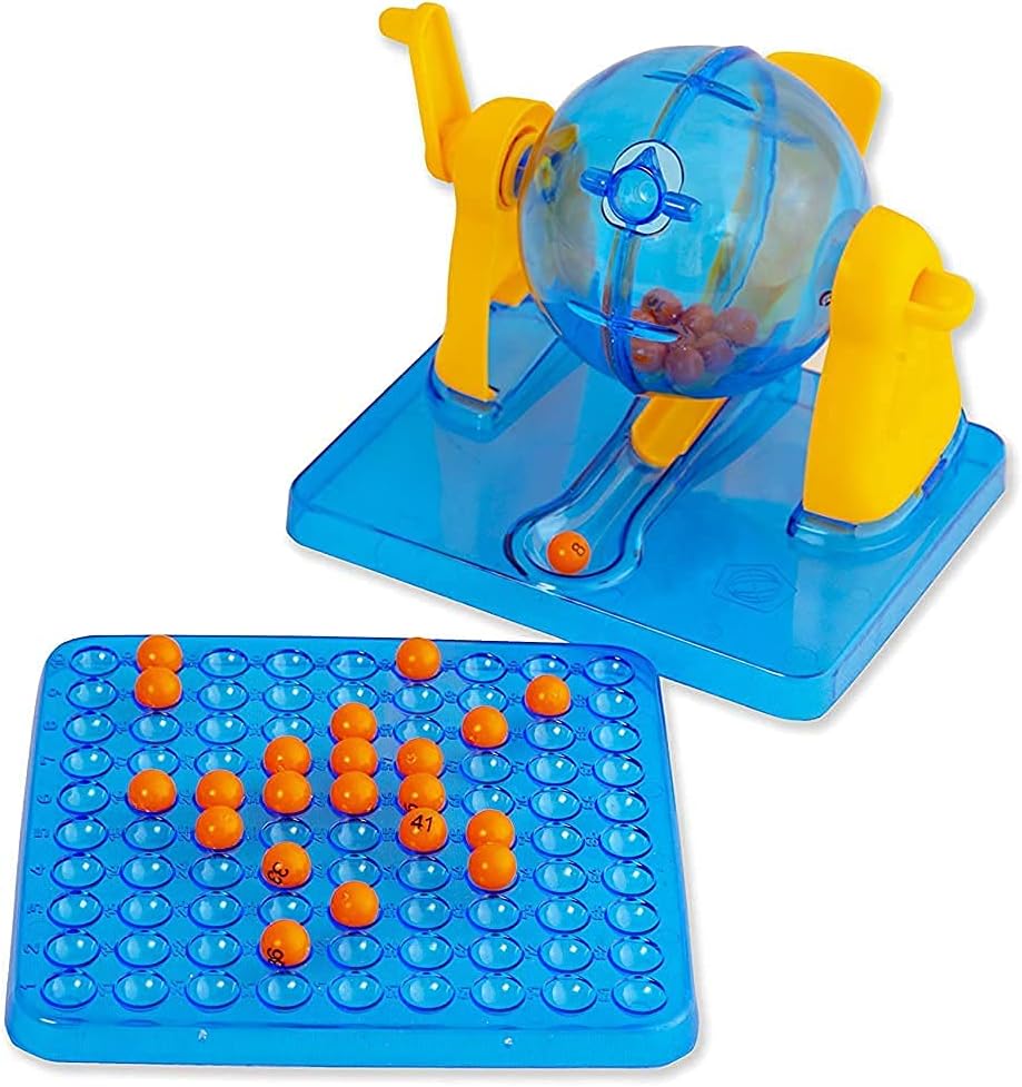 Bingo Machine, Table Game with 90 Number Balls and 48 Cards Lucky Play Game Machine Toys, Family Game for children and adults