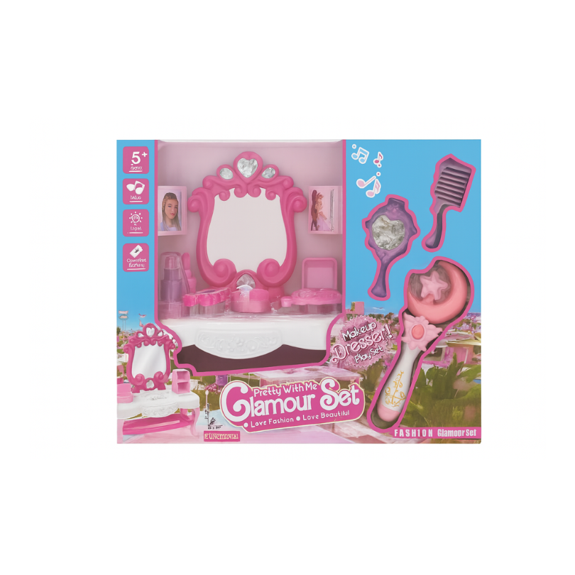 LAMOUR SET - DRESSING TABLE WITH ACCESSORIES, MUSIC , AND LIGHTS
