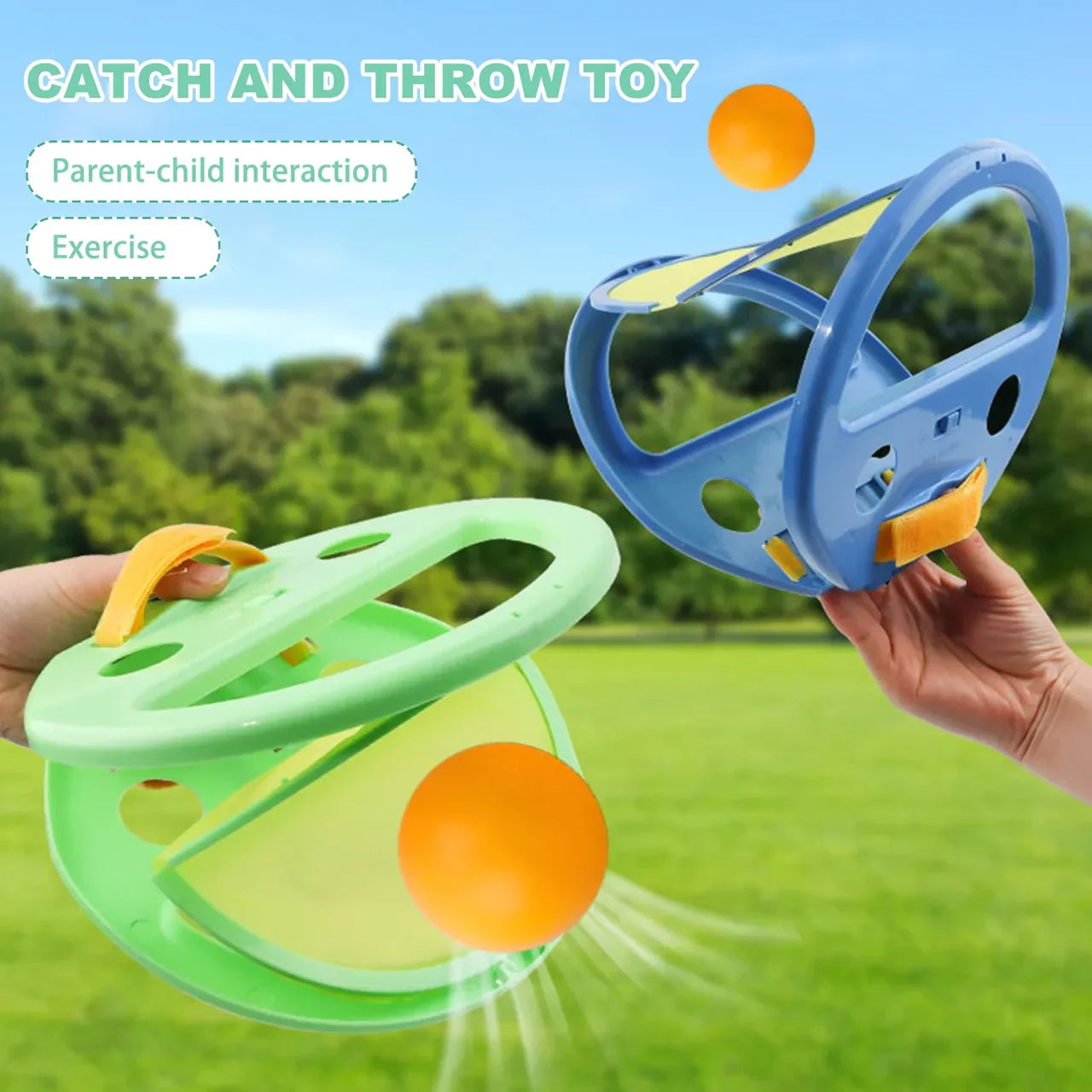 KIDS HAND CATCH & THROW BALL GAME - 2PC
