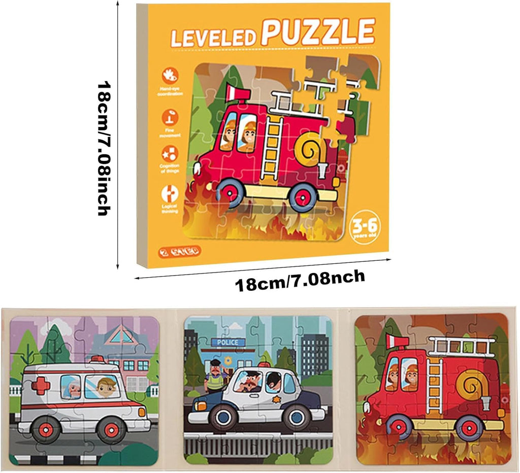 Magnetic Puzzle | Travel Jigsaw Puzzle Magnet Puzzle Book | Jigsaw Puzzle Toys, Airplanes, Car Road Trip Activities, Preschool Learning Activities for Boys and Girls