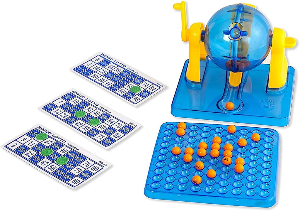Bingo Machine, Table Game with 90 Number Balls and 48 Cards Lucky Play Game Machine Toys, Family Game for children and adults