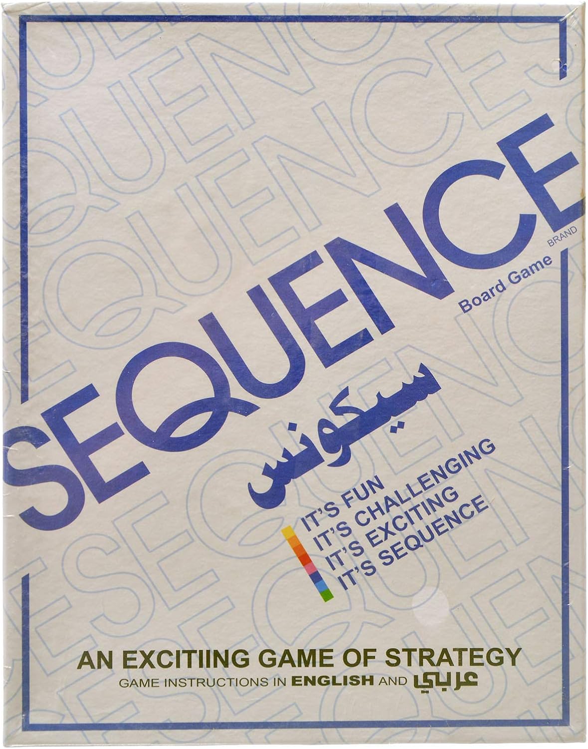Sequence Board Game English and arabic For Unisex, Multi Color
