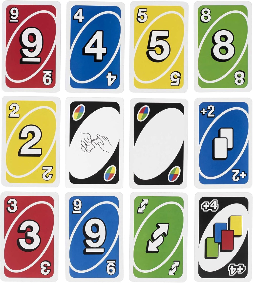 Mattel Games UNO Deluxe Card Game for with 112 Card Deck, Scoring Pad and Pencil, Kid Teen & Adult Game Night for 2 to 10 Players, Makes a Great Gift for 7 Year Olds and Up