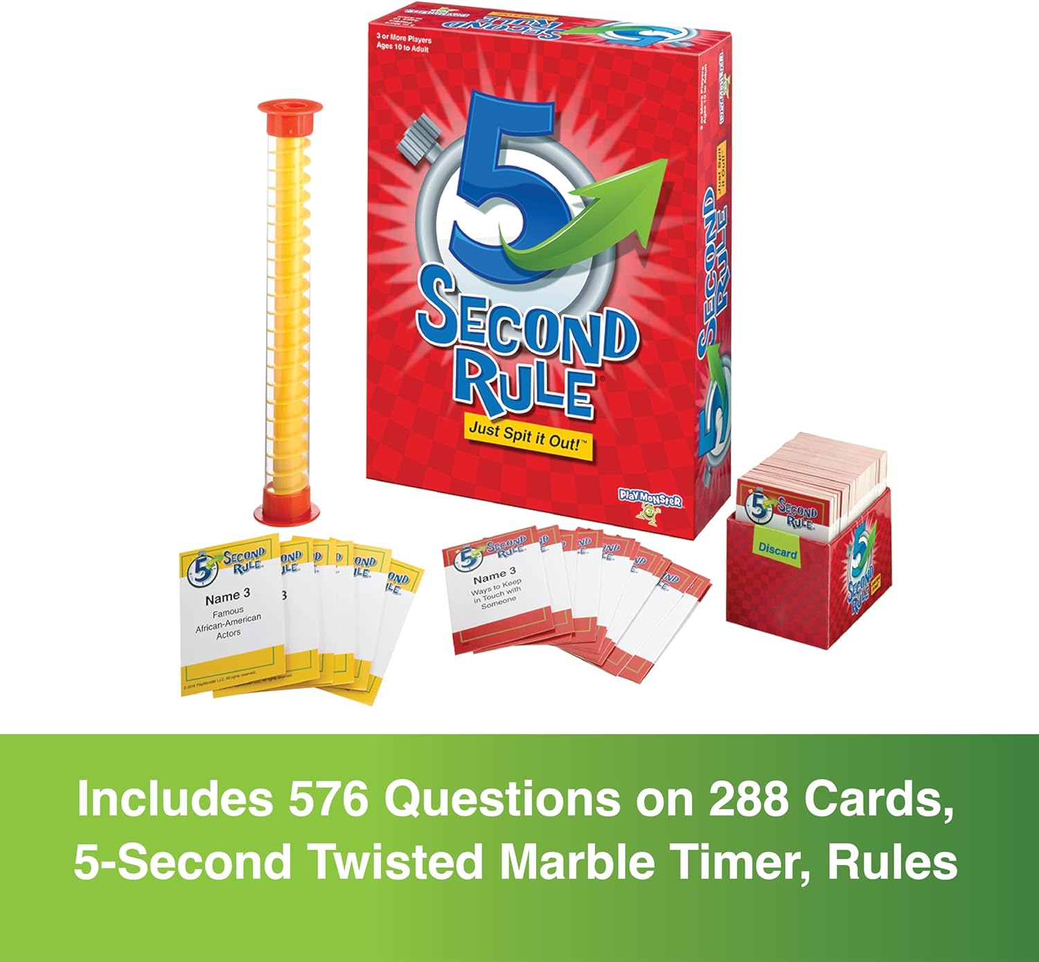 5 Second Rule Game - Simple Questions Card Game for Family Fun, Party, Kids, Travel, Game Night & Sleepovers - Think Fast and Shout Out Answers - For Ages 10+
