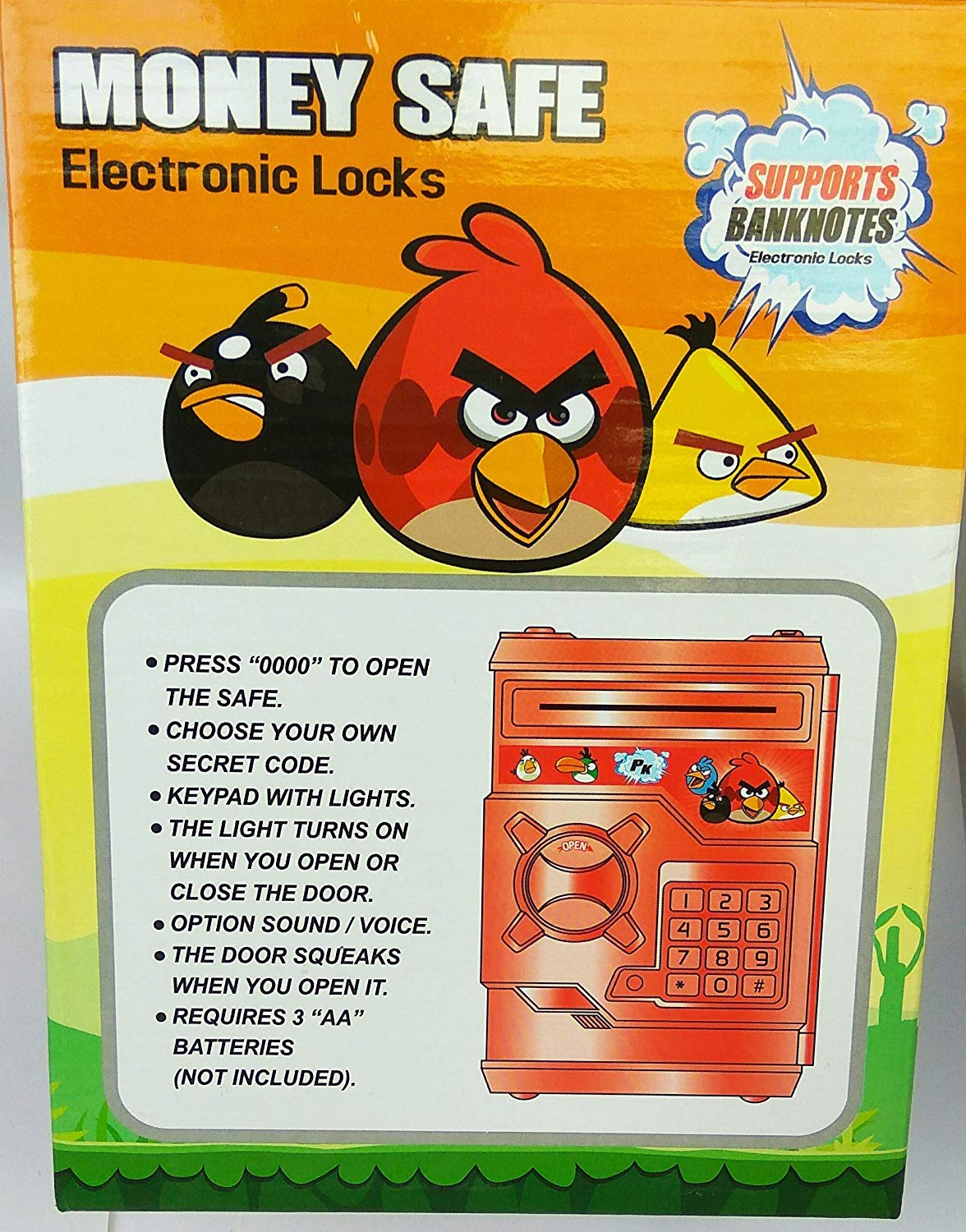 ACR TRADE Angry Bird Piggy Bank ATM with Electronic Lock for Kids