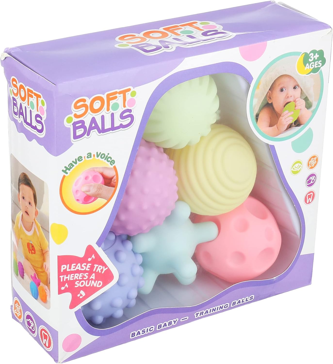 Soft Balls Textured Multi Balls Set