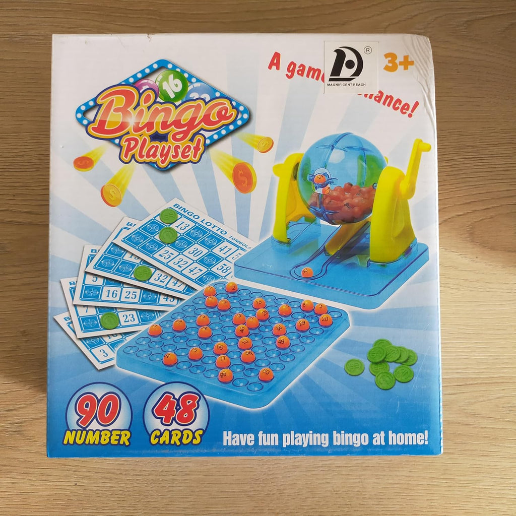 Bingo Machine, Table Game with 90 Number Balls and 48 Cards Lucky Play Game Machine Toys, Family Game for children and adults