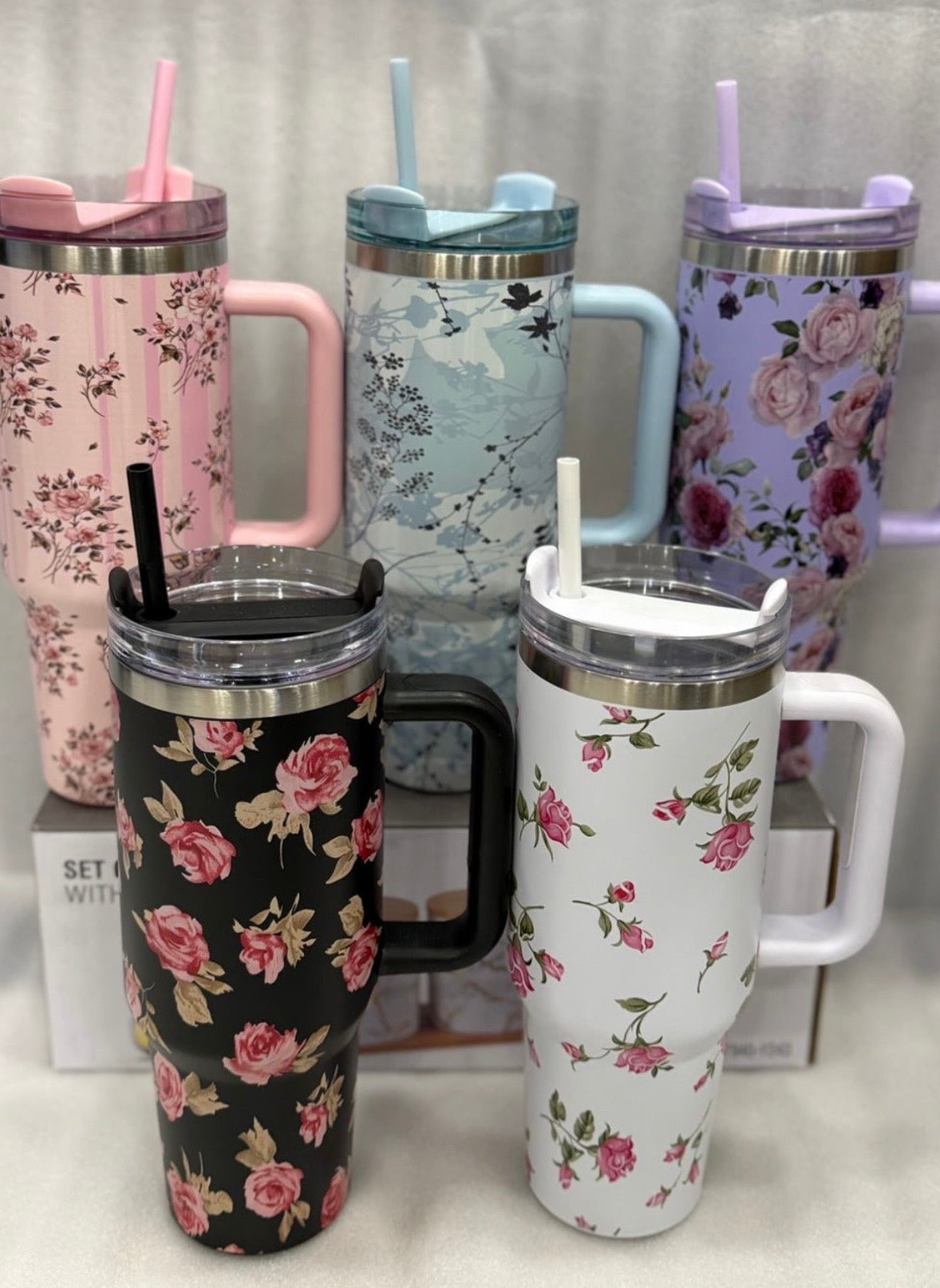 MSZM Floral Stainless Steel Tumbler – 40oz