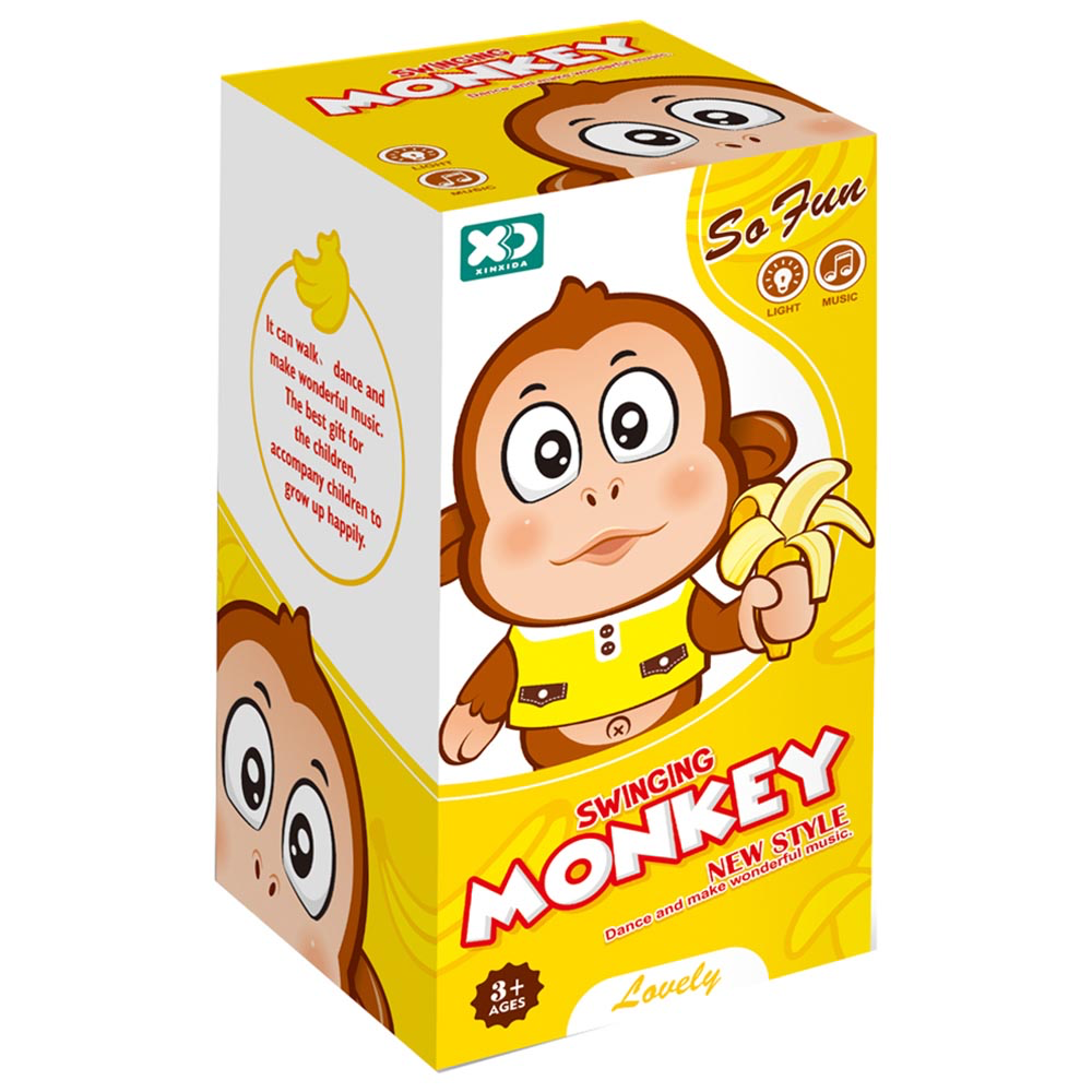 Electric Dancing And Singing Swinging Monkey Toy With Led Lights & Music