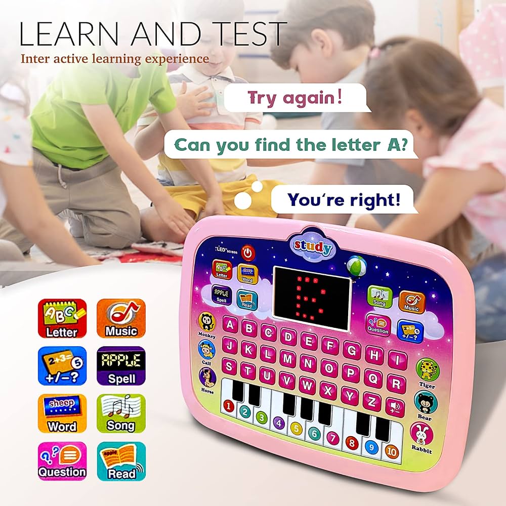 Educational Computer Learning Pad for kids (pink)