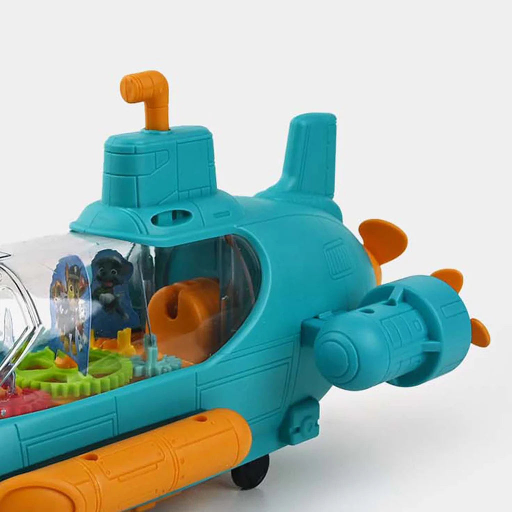 Electric Transparent Gear Submarine Toy for kids
