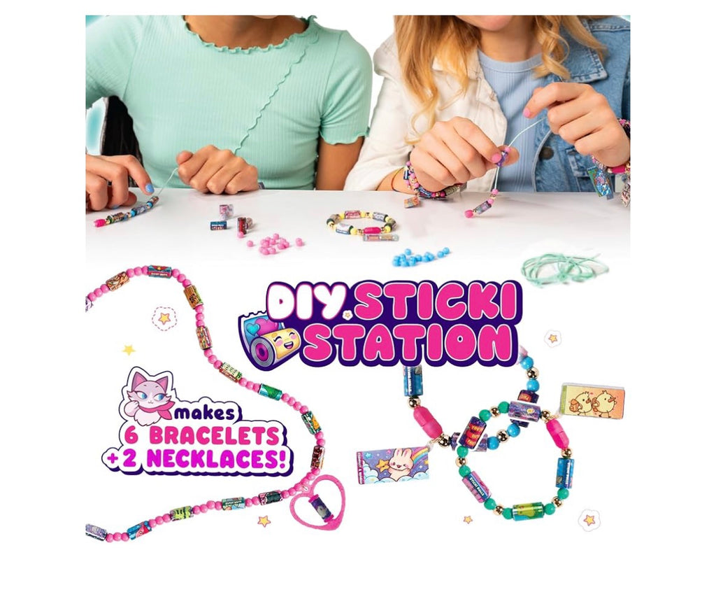 Sky Castle Sticki Rolls Sticki Station, Wearable Shareable Stickers, Ultimate DIY Sticker Jewellery Kit, Bracelets and Necklaces