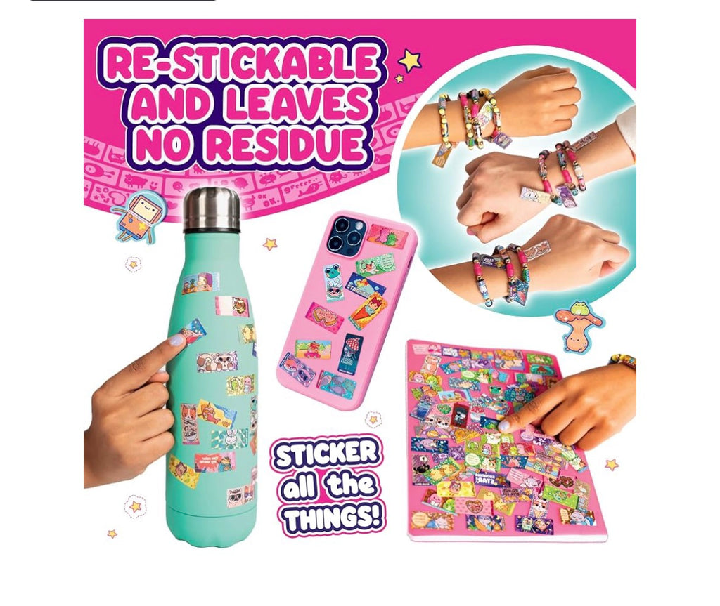 Sky Castle Sticki Rolls Sticki Station, Wearable Shareable Stickers, Ultimate DIY Sticker Jewellery Kit, Bracelets and Necklaces