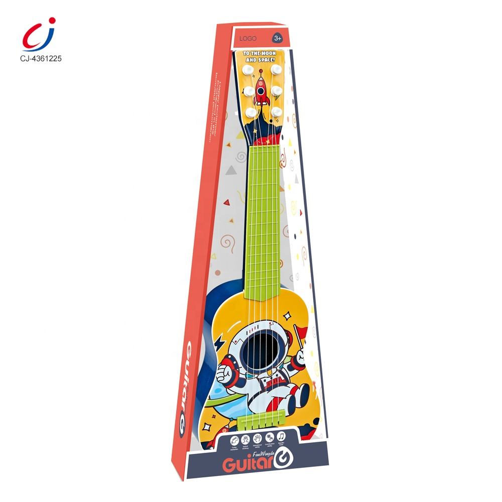 Toy Guitars Educational Musical Instrument 21 Inch 6 Strings Cartoon Spaceman Ukulele Toys for Children Guitar