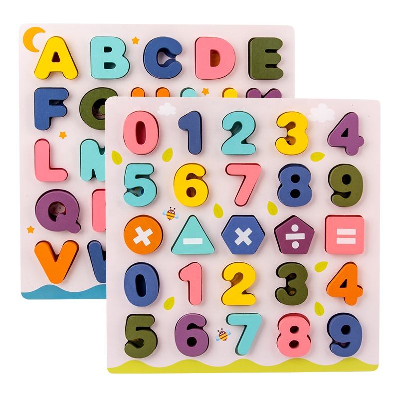 Montessori Wooden Alphabet Puzzles Abc Puzzle Board Toddlers Preschool Educational Learning Letter Toys for Boys Girls