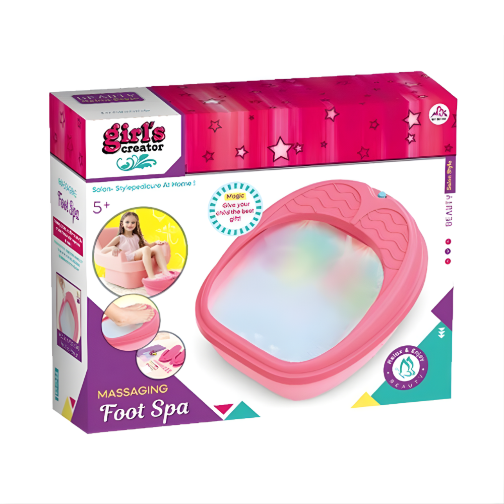 Girls Massage Bubbles Foot Spa Set with Accessories (MBK-578)