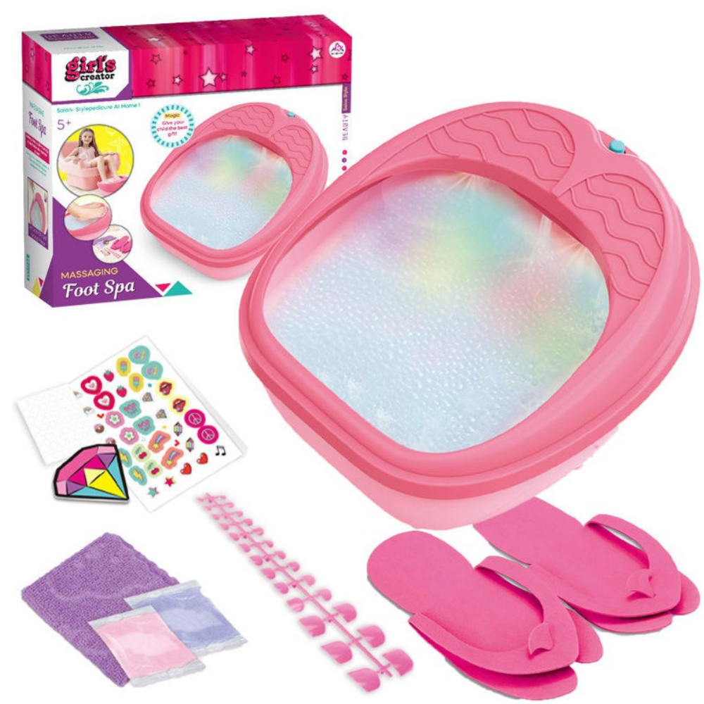 Girls Massage Bubbles Foot Spa Set with Accessories (MBK-578)