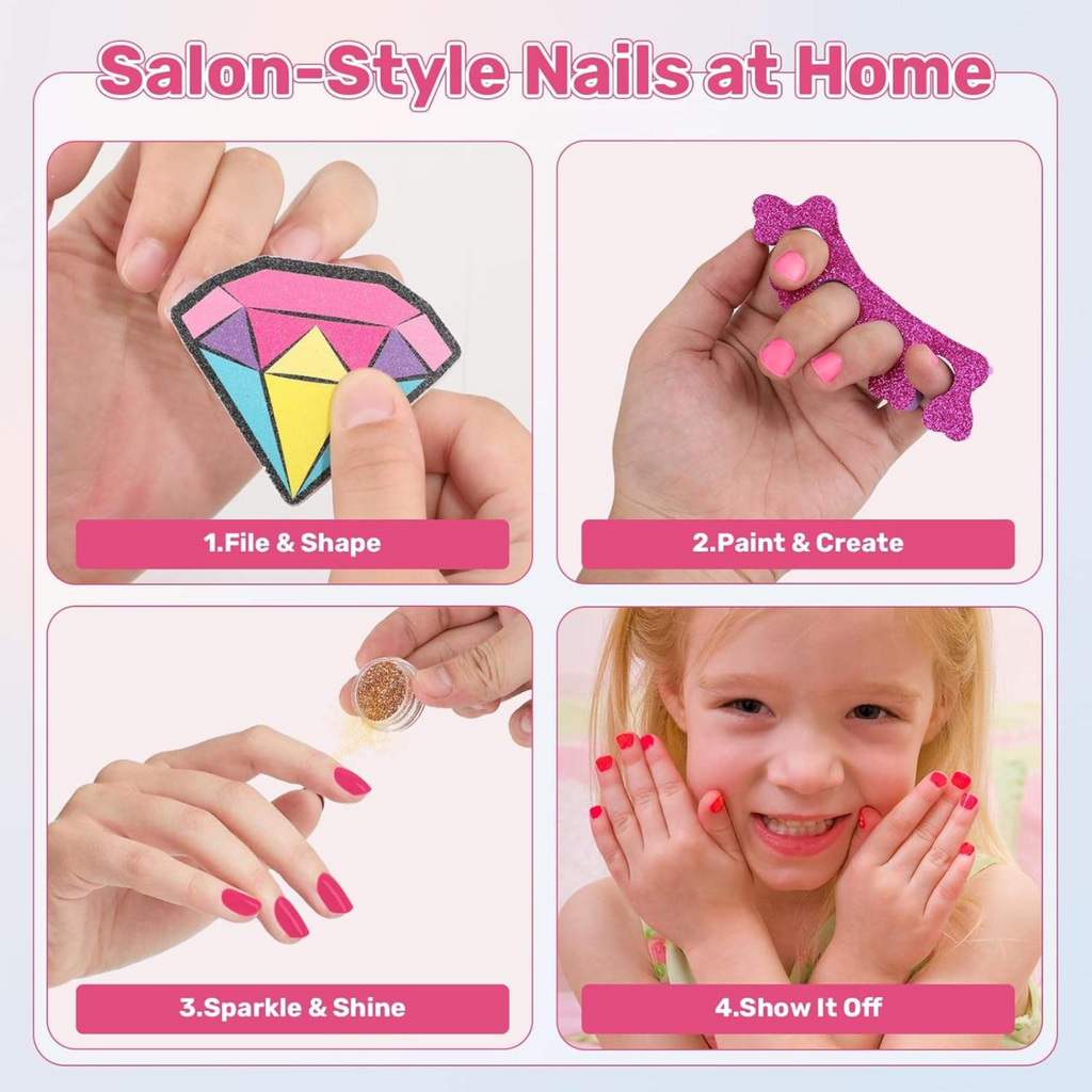 Girls Massage Bubbles Foot Spa Set with Accessories (MBK-578)
