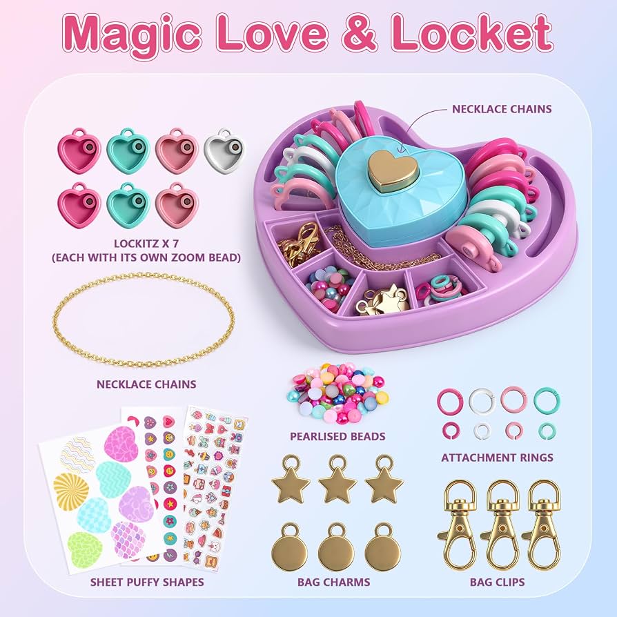 Love & Locket Girls’ Jewelry Making & Beauty Set