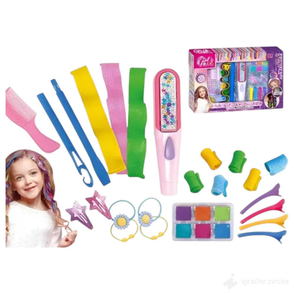 Glam Princess Beauty & Jewelry Set for Girls – With Sparkling Accessories and Hair Extensions