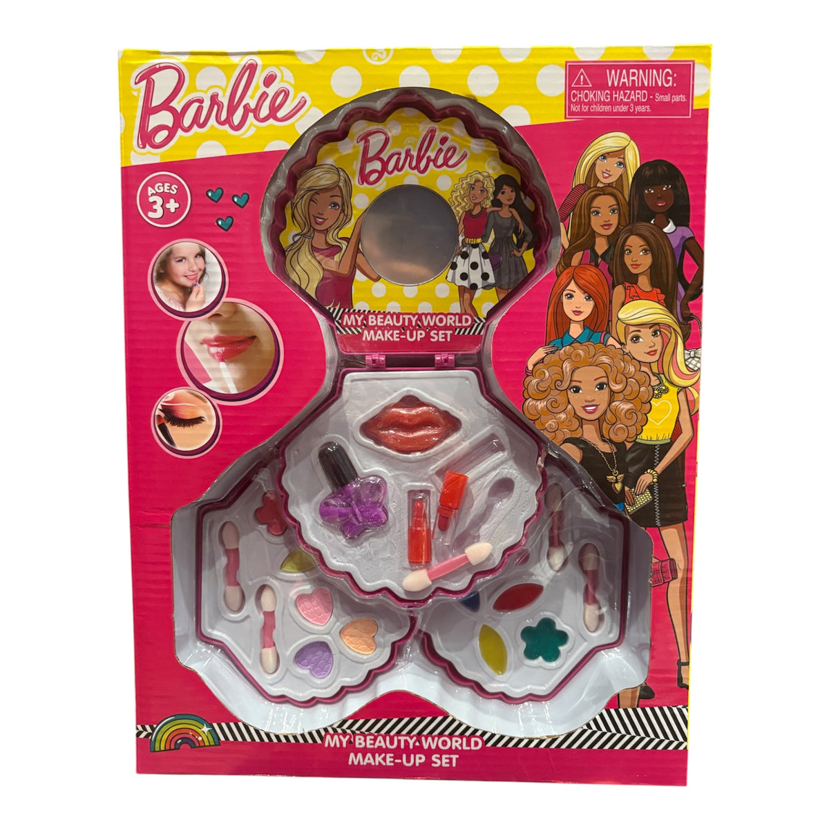 Barbie Children Makeup Kit Cosmetic Case With Appealing Colors