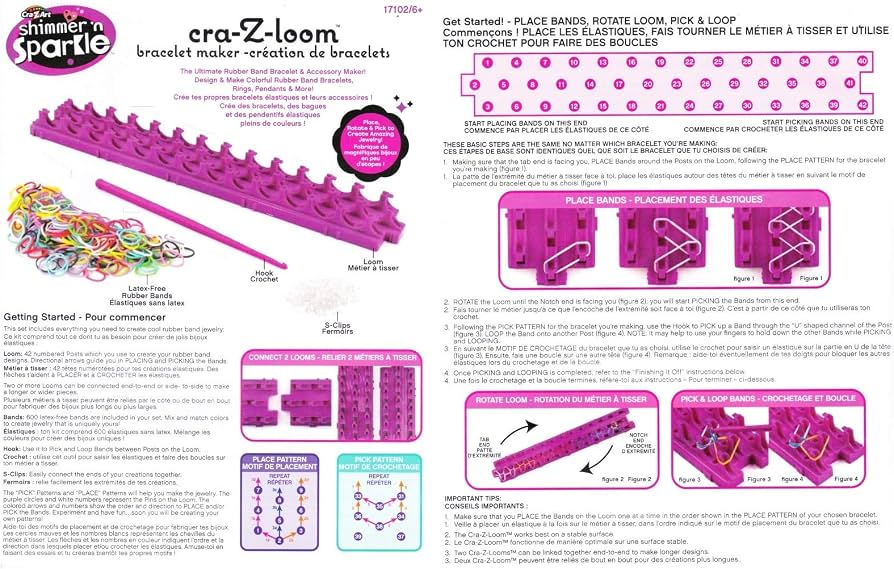 Cra-Z-Art Shimmer 'n Sparkle Cra-Z-Loom Bracelet Maker