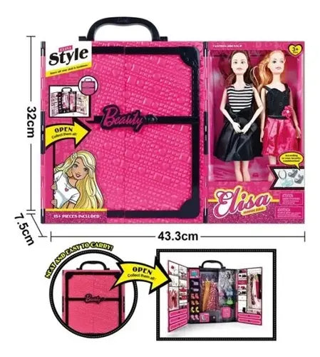 Elisa Fashion Doll Beauty Wardrobe & Closet Playset.
