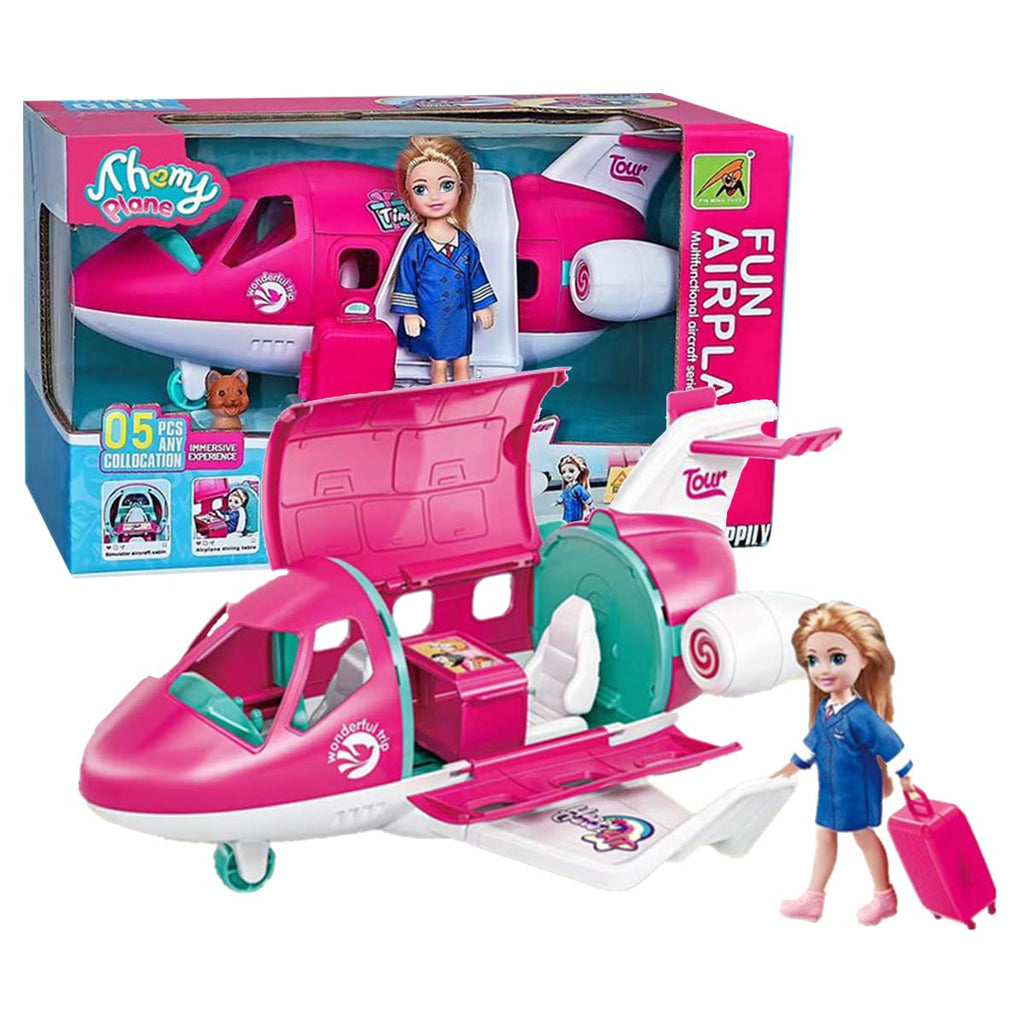 Shemy Fun Airplane doll playset