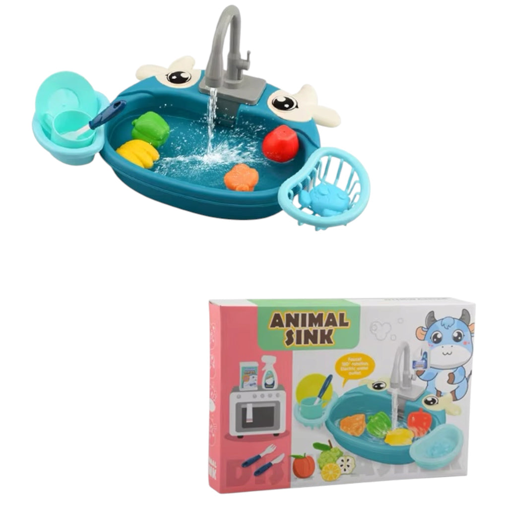 Animal sink electric washbasin with a 180° rotating faucet and circulating water.
