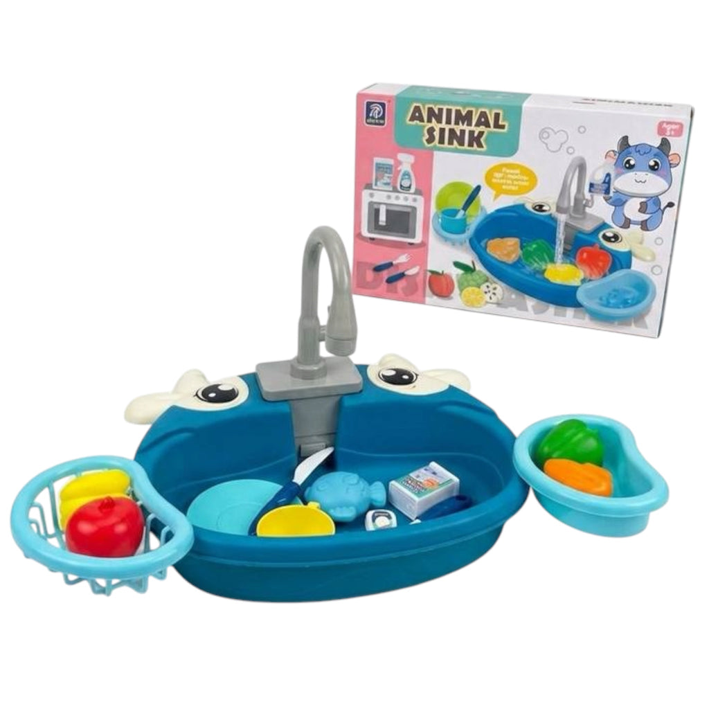 Animal sink electric washbasin with a 180° rotating faucet and circulating water.