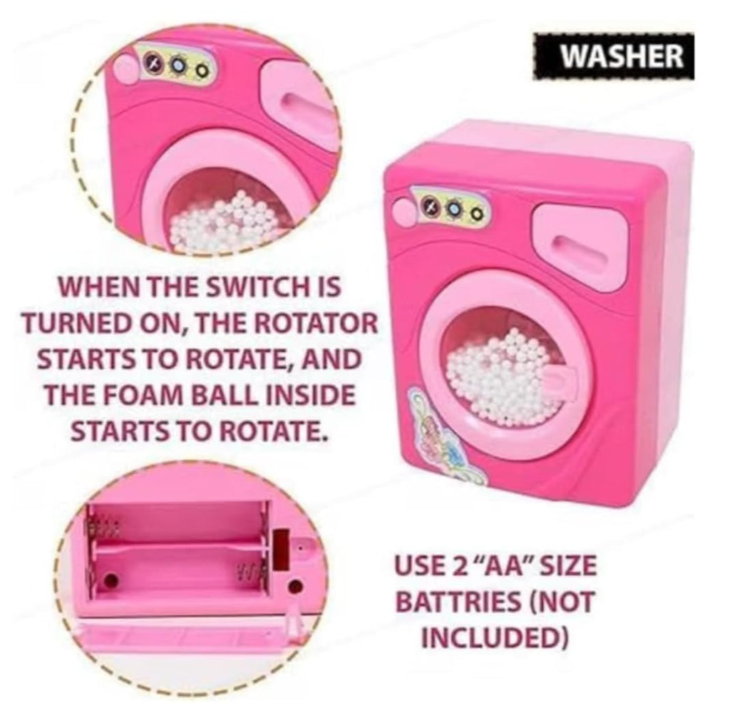 Kids Household Toy Set with Washing Machine, Vacuum & Iron