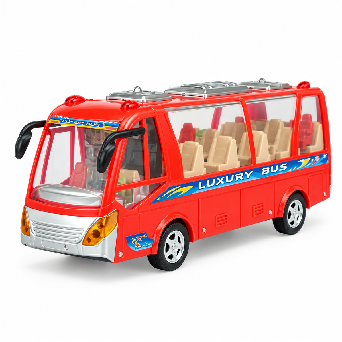 Top Public Bus Luxury Toy (Model NO.2609B) with battery-operated lights and sound