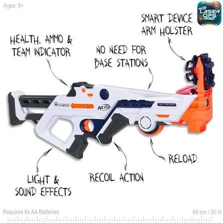 NERF Laser Ops Pro DeltaBurst Blaster (App-Enabled, Original)