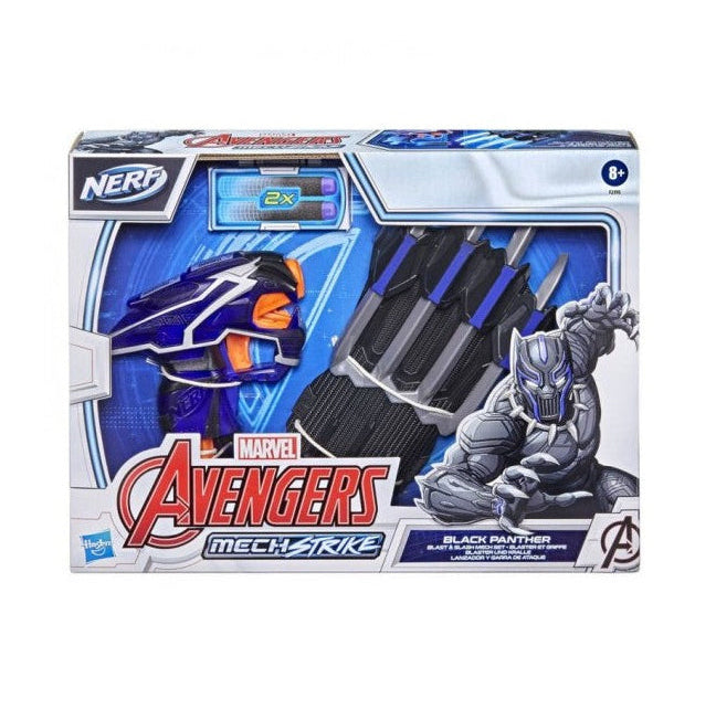 NERF Marvel Avengers Mech Strike Black Panther Blast and Slash Mech Set