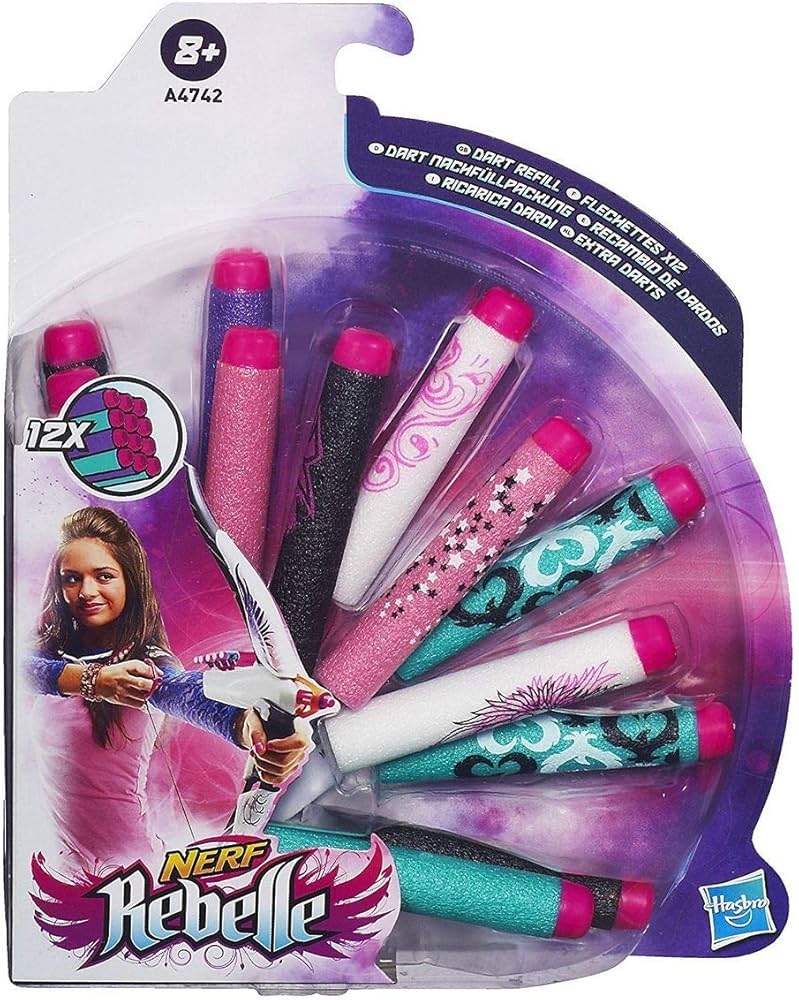 NERF Rebelle Dart Refill Pack - 12 Exclusive Colors & Designs