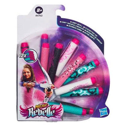 NERF Rebelle Dart Refill Pack - 12 Exclusive Colors & Designs
